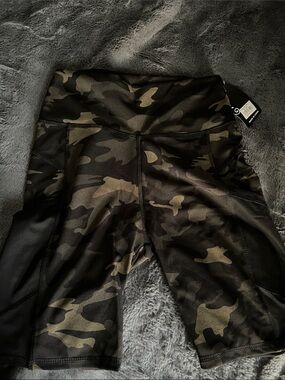 Camo High-Waist Workout Shorts